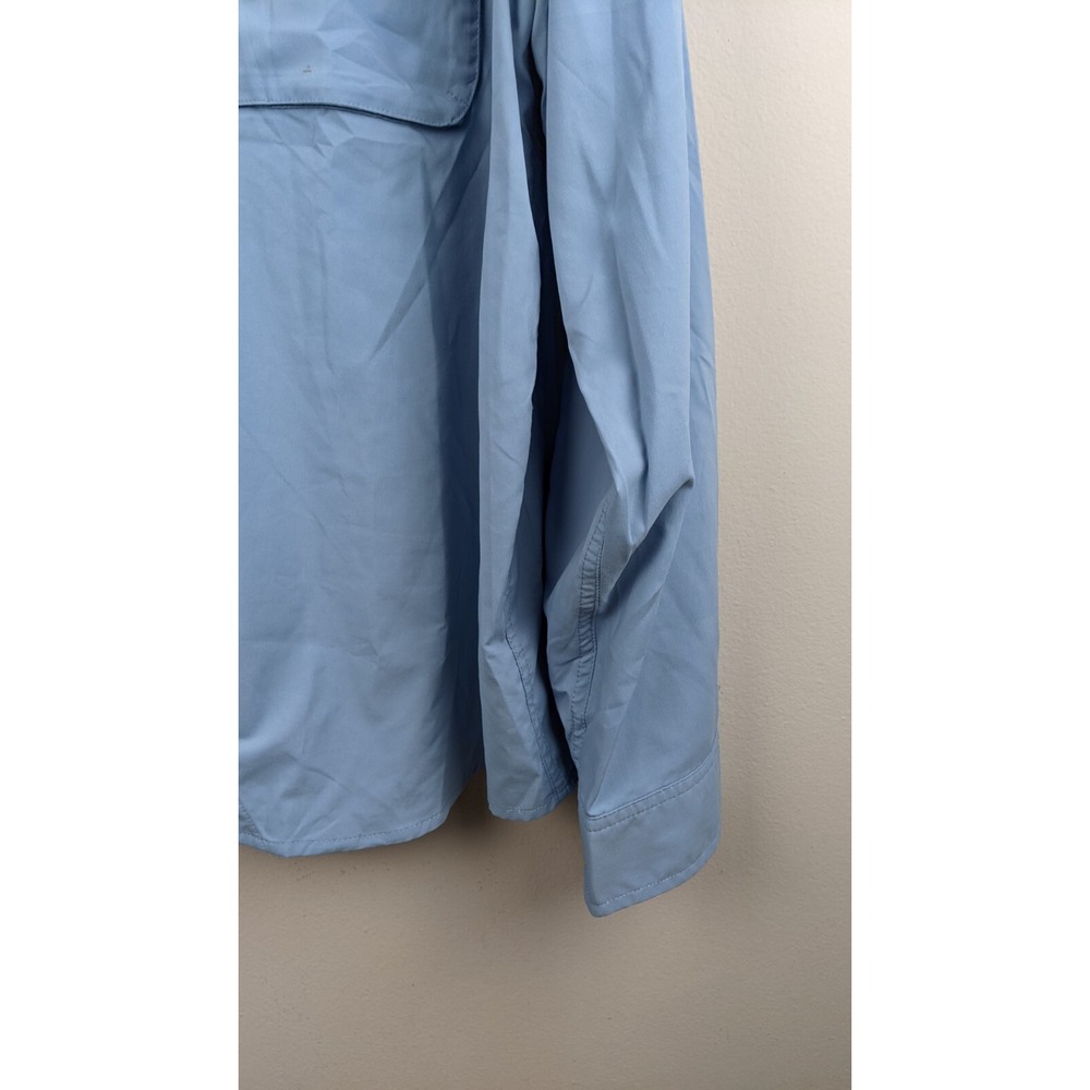 L.L.β Bean Men's XXL Blue NylonβBlend Vented Fishing Shirt β Outdoor Utility - Picture 9 of 16